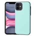 For iPhone 11 Litchi Pattern Stitched Side-mounted Phone Case(Mint Green)