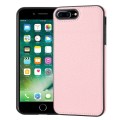 For iPhone 7 Plus/8 Plus Litchi Pattern Stitched Side-mounted Phone Case(Pink)
