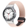 For Samsung Galaxy Watch 6 / 5 / 4 Magnetic Fold Buckle Nylon Woven Watch Band(Pink)