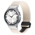 For Samsung Galaxy Watch 6 / 5 / 4 Magnetic Fold Buckle Nylon Woven Watch Band(Starlight Color)