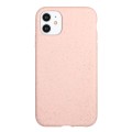 For iPhone 12 Wheat Straw Material + TPU Phone Case(Pink)