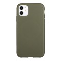 For iPhone 12 Wheat Straw Material + TPU Phone Case(Army Green)