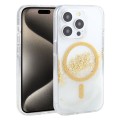 For iPhone 15 Pro Max DFANS DESIGN Magsafe Magnetic Starlight Shining Phone Case(Gold Foil Marble)