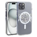For iPhone 15 DFANS DESIGN Magsafe Magnetic Starlight Shining Phone Case(Silver Foil Shell)