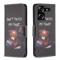 For Tecno Pova 5 Colored Drawing Pattern Leather Phone Case(Bear)