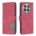 For Tecno Camon 30 Premier 5G Magnetic Buckle Rhombus Texture Leather Phone Case(Red)