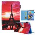 For Samsung Galaxy Tab A9+ Colored Drawing Leather Tablet Case(Evening Tower)