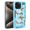 For iPhone 15 Pro Mutural Billboard Series Phone Case(Sky Blue)