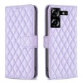 For Tecno Pova 5 Diamond Lattice Wallet Flip Leather Phone Case(Purple)