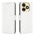 For Tecno Spark Go 2024 / 20C Diamond Lattice Wallet Flip Leather Phone Case(White)