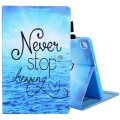 For Samsung Galaxy Tab A9+ Colored Drawing Leather Tablet Case(Never Stop)