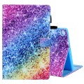 For Samsung Galaxy Tab A9+ Colored Drawing Leather Tablet Case(Colorful Diamonds)