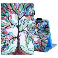 For Samsung Galaxy Tab A9 Colored Drawing Leather Tablet Case(Life Tree)