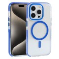 For iPhone 15 Pro Max Mutural Cushion Series MagSafe Magnetic Phone Case(Blue)