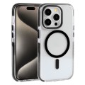 For iPhone 15 Pro Mutural Cushion Series MagSafe Magnetic Phone Case(Black)