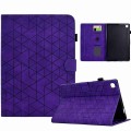 For Samsung Galaxy Tab A 10.1 2019 T510 Rhombus TPU Leather Tablet Case(Purple)