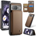 For Google Pixel 8 CaseMe C22 Card Slots Holder RFID Anti-theft Phone Case(Brown)