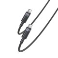 YESIDO CA160 1.2m 60W USB-C / Type-C to Type-C Auto Power-off Charging Cable(Black)