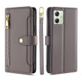 For Motorola Moto G54 5G EU Edition Lite Sheep Texture Cross-body Zipper Wallet Leather Phone Case(G