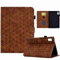 For Lenovo Tab M9 Rhombus TPU Smart Leather Tablet Case(Brown)