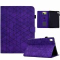 For Lenovo Tab M10 HD 2nd Gen Rhombus TPU Smart Leather Tablet Case(Purple)