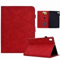 For Lenovo Tab M10 HD 2nd Gen Rhombus TPU Smart Leather Tablet Case(Red)