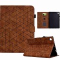 For Lenovo Tab M10 3rd Gen Rhombus TPU Smart Leather Tablet Case(Brown)