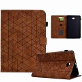 For Samsung Galaxy Tab A 10.1 T580 Rhombus TPU Smart Leather Tablet Case(Brown)