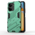 For Xiaomi Redmi 13C 5G / 4G Global Punk Armor 2 in 1 PC + TPU Phone Case with Holder(Green)