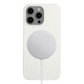 For iPhone 14 Pro Wheat MagSafe Magnetic Straw Material + TPU Phone Case(White)