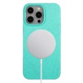 For iPhone 13 Pro Max Wheat MagSafe Magnetic Straw Material + TPU Phone Case(Green)