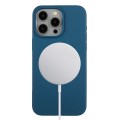 For iPhone 12 Pro Max Wheat MagSafe Magnetic Straw Material + TPU Phone Case(Blue)