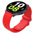 18mm Universal Solid Color Reverse Buckle Silicone Watch Band(Red)