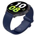18mm Universal Solid Color Reverse Buckle Silicone Watch Band(Dark Blue)