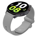 22mm Universal Solid Color Reverse Buckle Silicone Watch Band(Grey)