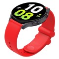 22mm Universal Solid Color Reverse Buckle Silicone Watch Band(Red)