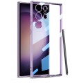 For Samsung Galaxy S24 GKK Plating Transparent TPU Phone Case, Without pen(Purple)