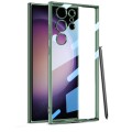 For Samsung Galaxy S24 Ultra GKK Plating Transparent TPU Phone Case, Without pen(Green)