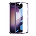 For Samsung Galaxy S24+ GKK Plating Transparent TPU Phone Case, Without pen(Purple)