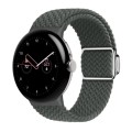 For Google Pixel Watch / Watch 2 Nylon Loop Magnetic Buckle Watch Band(Space Grey)