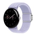 For Google Pixel Watch / Watch 2 Nylon Loop Magnetic Buckle Watch Band(Fog Purple)