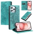 For iPhone 13 Pro Totem Embossed Magnetic Leather Phone Case(Green)