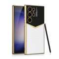 For Samsung Galaxy S24 Ultra 5G GKK Plating Soft TPU + Leather Full Coverage Phone Case without Pen(