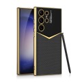 For Samsung Galaxy S24 Ultra 5G GKK Plating Soft TPU + Leather Full Coverage Phone Case without Pen(