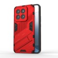 For Xiaomi 14 Pro 5G Punk Armor 2 in 1 PC + TPU Phone Case with Holder(Red)