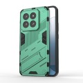 For Xiaomi 14 Pro 5G Punk Armor 2 in 1 PC + TPU Phone Case with Holder(Green)