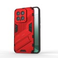 For Xiaomi 14 5G Punk Armor 2 in 1 PC + TPU Phone Case with Holder(Red)