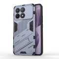 For Xiaomi Redmi K70 5G Punk Armor 2 in 1 PC + TPU Phone Case with Holder(Grey)