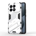 For Xiaomi Redmi K70E 5G Punk Armor 2 in 1 PC + TPU Phone Case with Holder(White)