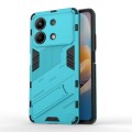 For Xiaomi Redmi Note 13R Pro 5G Punk Armor 2 in 1 PC + TPU Phone Case with Holder(Blue)